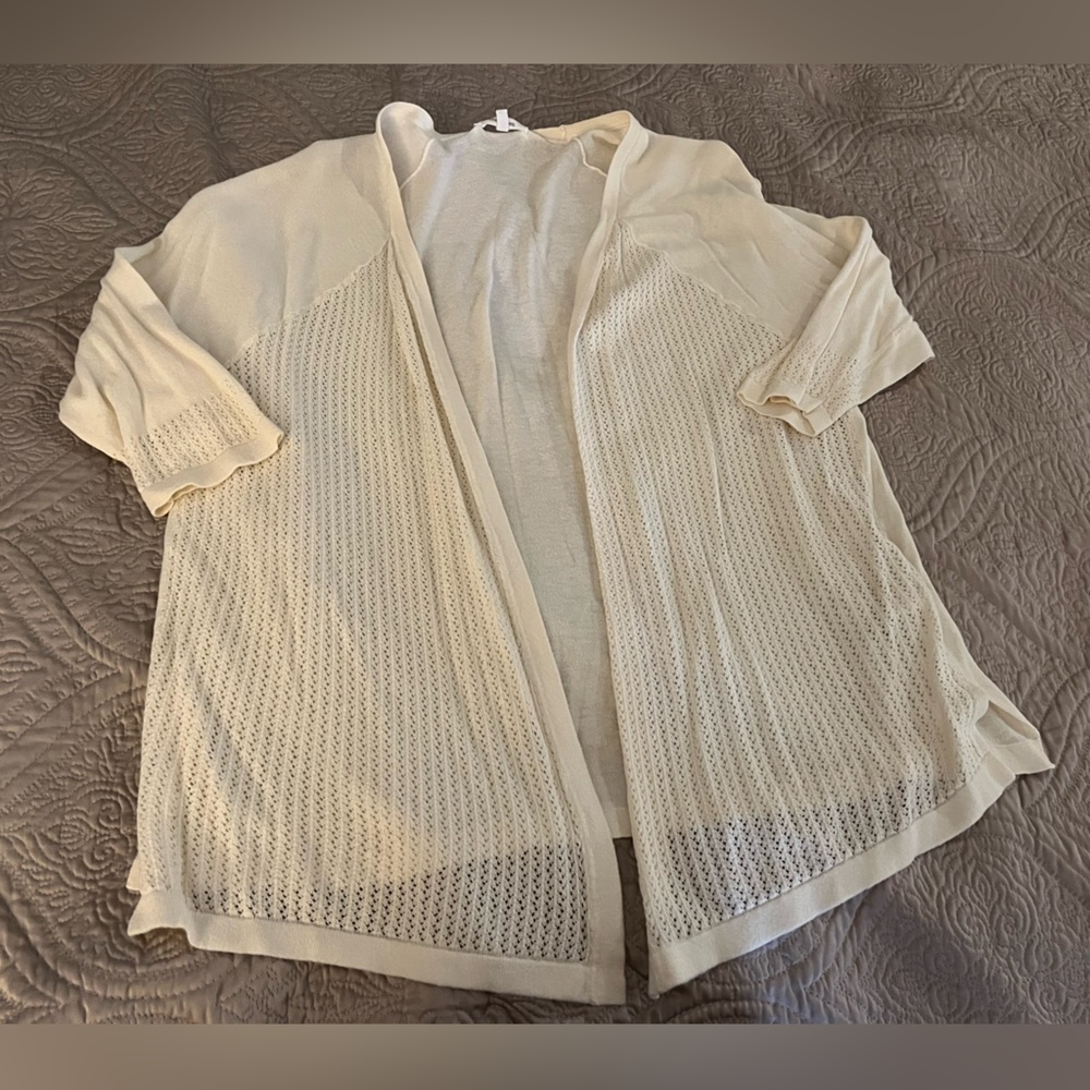 Maurices Ivory Knit Sweater Cardigan Plus Size 0